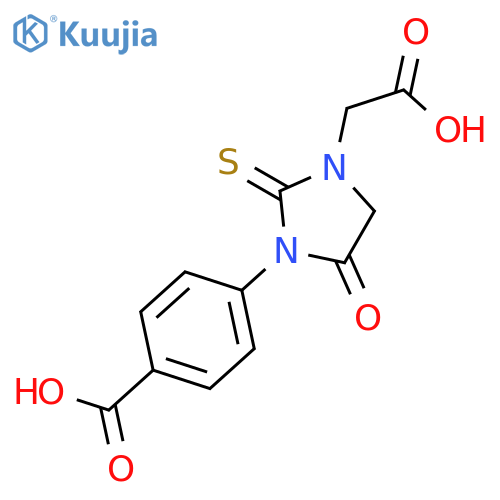 1-Imidazolidineacetic acid, 3-(4-carboxyphenyl)-4-oxo-2-thioxo- structure