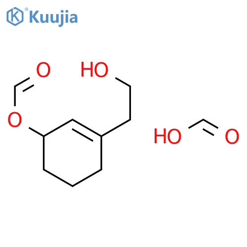 1-Cyclohexene-1-ethanol, 3-(formyloxy)-, formate structure