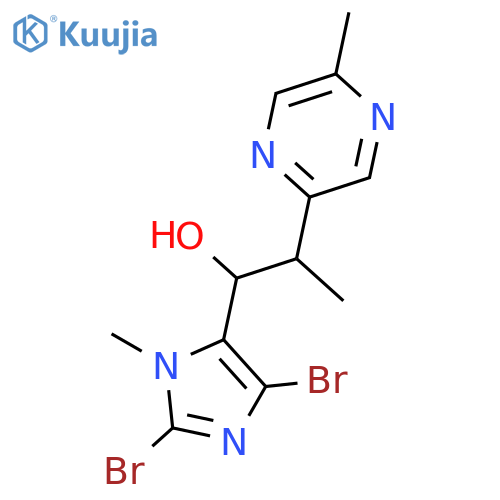 (1R,2R)-1-(2,4-dibromo-1-methyl-1H-imidazol-5-yl)-2-(5-methylpyrazin-2-yl)propan-1-ol structure