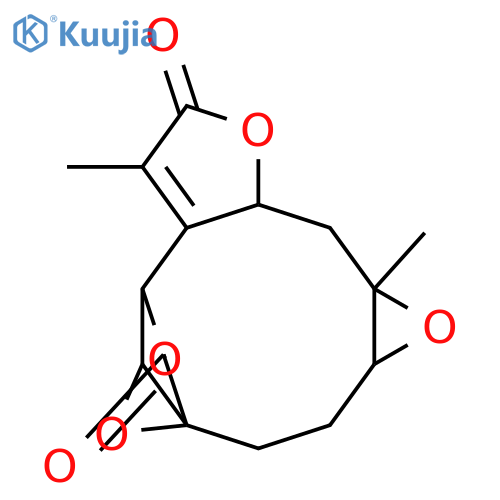 4,5-Epoxy-1(10),7(11),8-germacratriene-12,8:15,6-diolide; (1(10)E,4β,5β,6α)-form, 8β,9-Dihydro, 1α,10β-epoxide structure