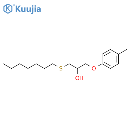 2-propanol, 1-(heptylthio)-3-(4-methylphenoxy)- structure