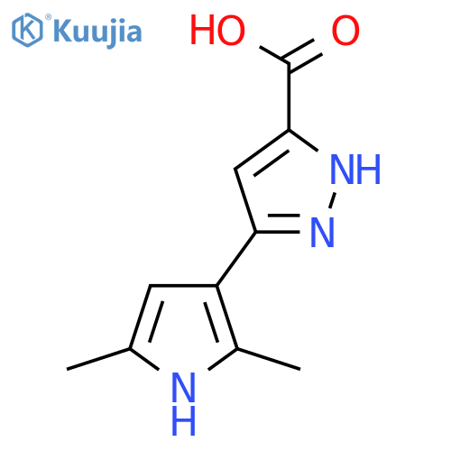 5-(2,5-dimethyl-1H-pyrrol-3-yl)-1H-pyrazole-3-carboxylic acid structure
