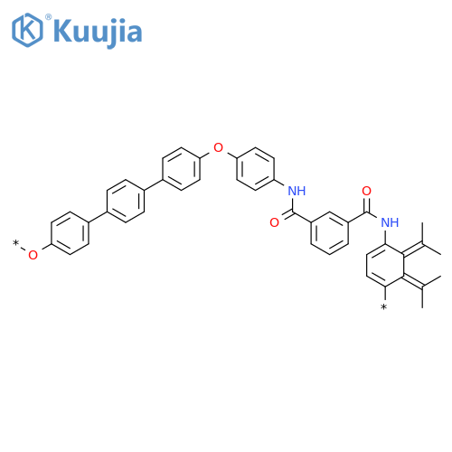 Poly[oxy-1,4-phenylene(1-methylethylidene)-1,4-phenylene(1-methylethylidene)-1,4-phenyleneoxy-1,4-phenyleneiminocarbonyl-1,3-phenylenecarbonylimino-1,4-phenylene] structure
