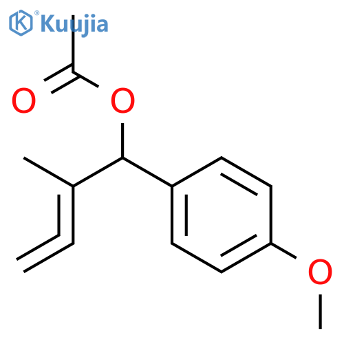 Benzenemethanol, 4-methoxy-α-(1-methyl-1,2-propadien-1-yl)-, 1-acetate structure