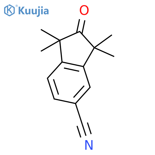 1,1,3,3-Tetramethyl-2-oxo-2,3-dihydro-1H-indene-5-carbonitrile structure