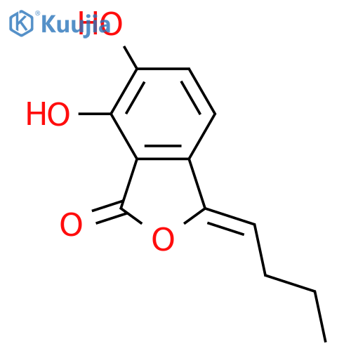 1(3H)-Isobenzofuranone, 3-butylidene-6,7-dihydroxy-, (Z)- structure
