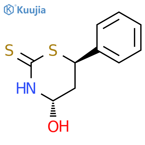 2H-1,3-Thiazine-2-thione, tetrahydro-4-hydroxy-6-phenyl-, trans- structure