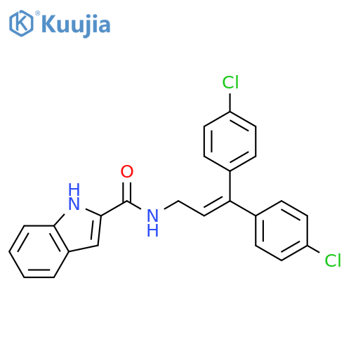 1H-Indole-2-carboxamide, N-[3,3-bis(4-chlorophenyl)-2-propenyl]- structure