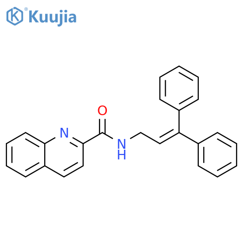2-Quinolinecarboxamide, N-(3,3-diphenyl-2-propenyl)- structure