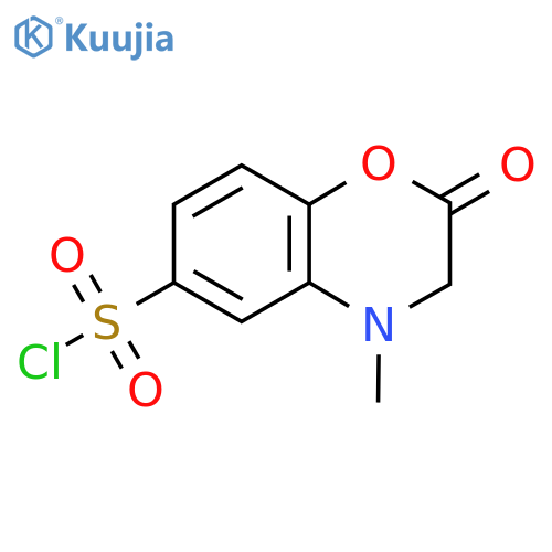 4-Methyl-2-oxo-3,4-dihydro-2H-benzo[1,4]oxazine-6-sulfonyl chloride structure
