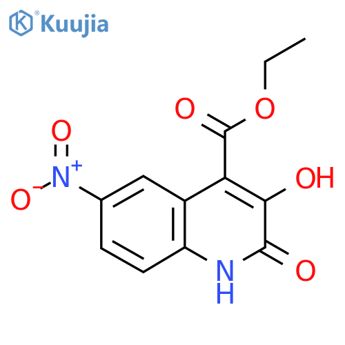 Ethyl 3-hydroxy-6-nitro-2-oxo-1,2-dihydroquinoline-4-carboxylate structure