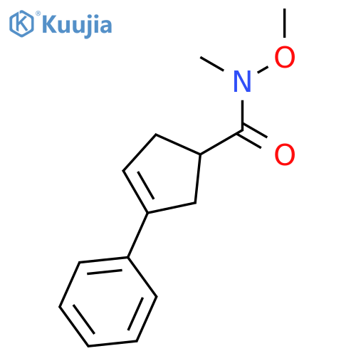 3-Cyclopentene-1-carboxamide, N-methoxy-N-methyl-3-phenyl- structure
