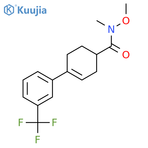 3-Cyclohexene-1-carboxamide, N-methoxy-N-methyl-4-[3-(trifluoromethyl)phenyl]- structure