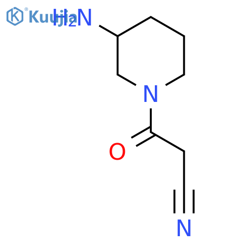 3-(3-Aminopiperidin-1-yl)-3-oxopropanenitrile structure