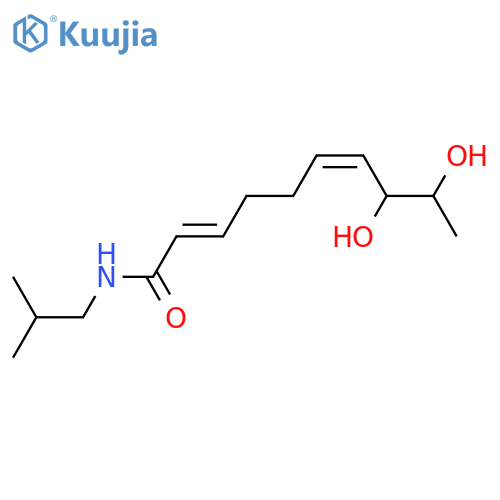8,9-Dihydroxy-2,6-decadienoic acid; (2E,6Z,8R*,9R*)-form, 2-Methylpropylamide structure