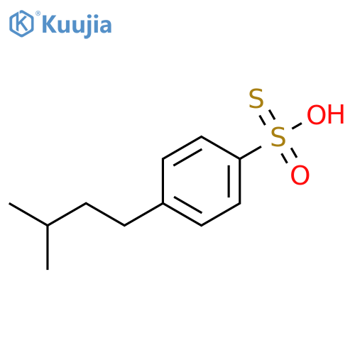 Benzenesulfonothioic acid, 4-(3-methylbutyl)- structure