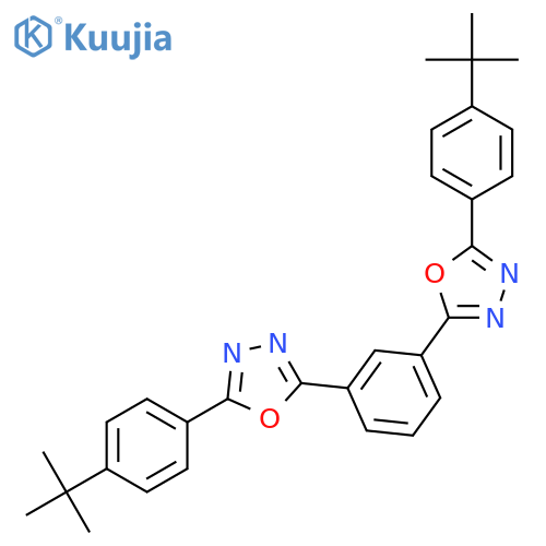 1,3-bis(5-(4-tert-butylphenyl)-1,3,4-oxadiazol-2-yl)benzene structure