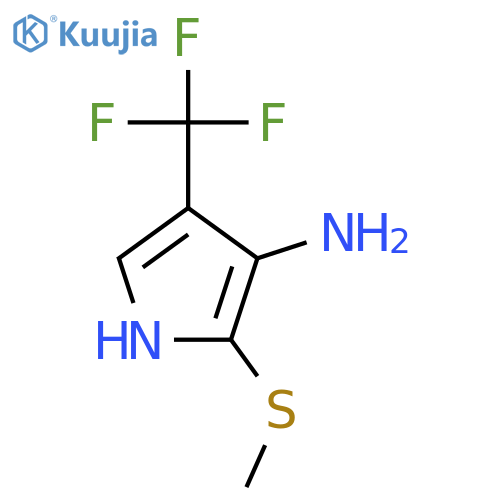 1H-PYRROL-3-AMINE, 2-(METHYLTHIO)-4-(TRIFLUOROMETHYL)- structure