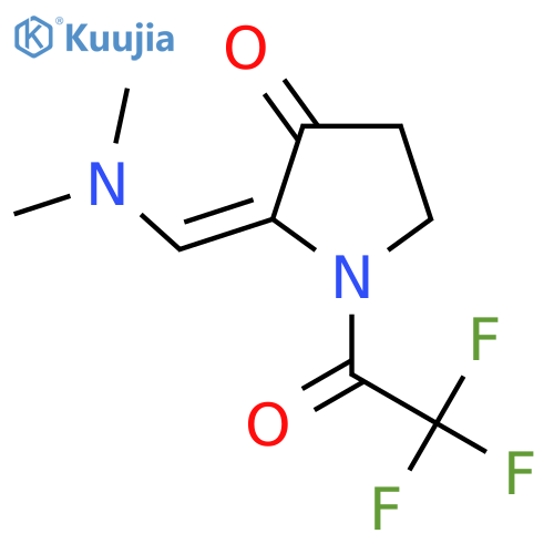 2-Dimethylaminomethylene-1-(2,2,2-trifluoro-acetyl)-pyrrolidin-3-one structure