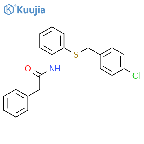 Benzeneacetamide, N-[2-[[(4-chlorophenyl)methyl]thio]phenyl]- structure