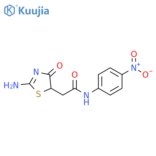 2-(2-imino-4-oxo-1,3-thiazolidin-5-yl)-N-(4-nitrophenyl)acetamide structure