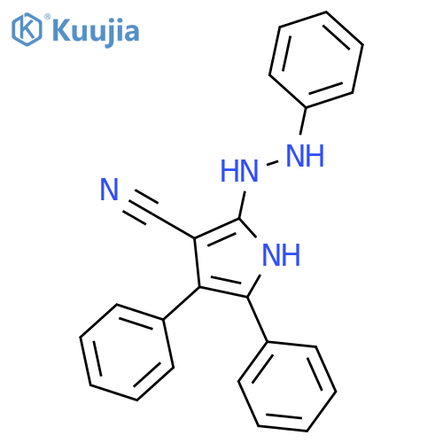 1H-Pyrrole-3-carbonitrile, 4,5-diphenyl-2-(2-phenylhydrazino)- structure