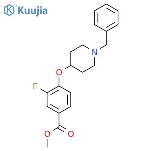 Methyl 4-(1-benzylpiperidin-4-yloxy)-3-fluorobenzoate structure