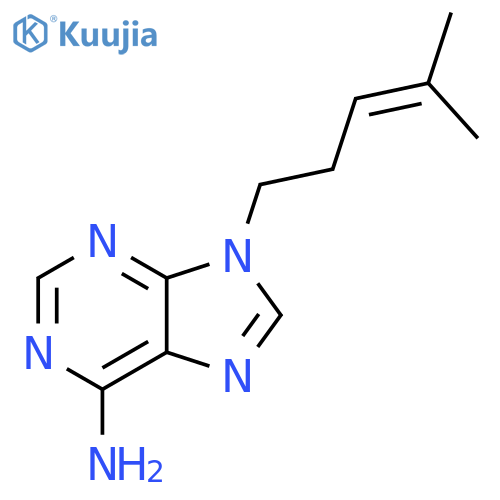 9-(4-methylpent-3-en-1-yl)-9H-purin-6-amine structure