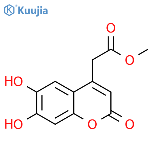 2H-1-Benzopyran-4-acetic acid, 6,7-dihydroxy-2-oxo-, methyl ester structure