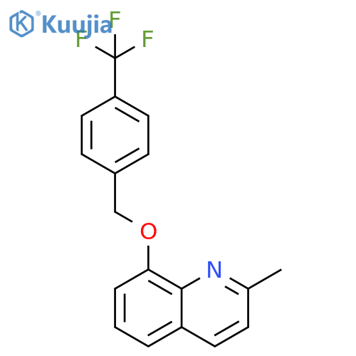 2-methyl-8-(4-(trifluoromethyl)benzyloxy)quinoline structure
