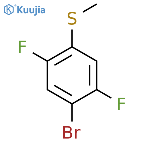 2-Bromo-1,4-difluoro-5-(methylthio)benzene structure