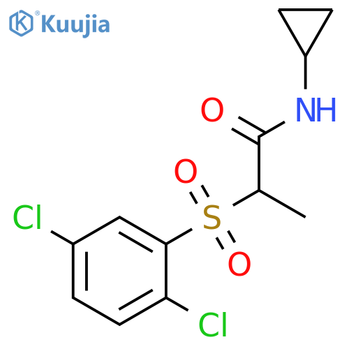 Propanamide, N-cyclopropyl-2-[(2,5-dichlorophenyl)sulfonyl]- structure