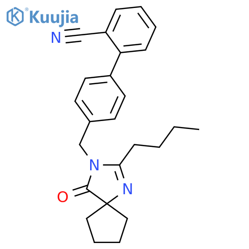 4'-(2-Butyl-4-oxo-1,3-diazaspiro4.4non-1-en-3-yl)methyl-1,1'-Biphenyl-2-carbonitrile structure