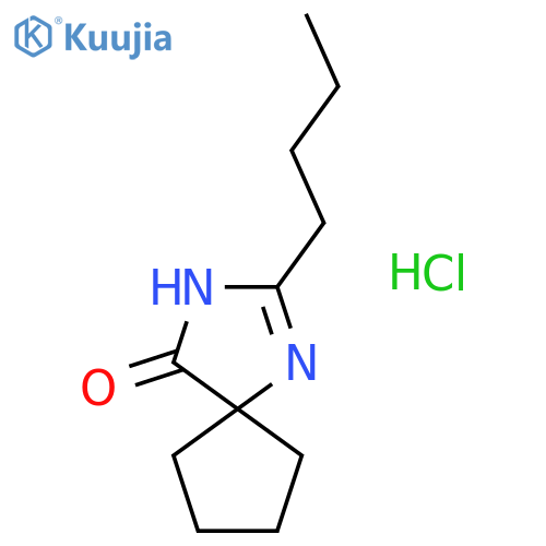 2-butyl-1,3-diazaspiro[4.4]non-2-en-4-one structure