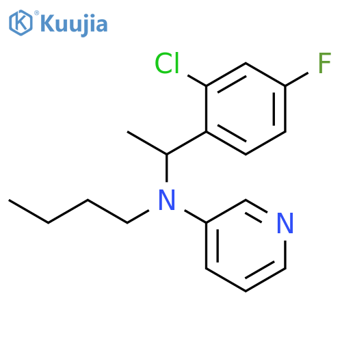 3-Pyridinamine, N-butyl-N-[1-(2-chloro-4-fluorophenyl)ethyl]- structure
