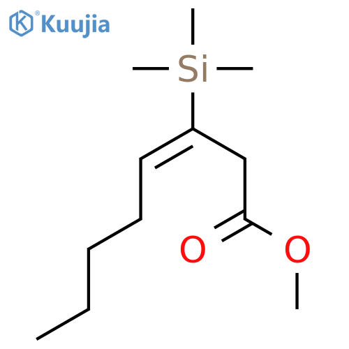 3-Octenoic acid, 3-(trimethylsilyl)-, methyl ester, (Z)- structure