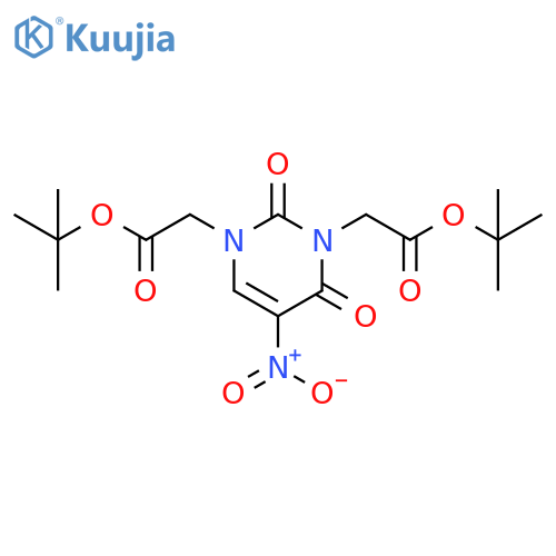 Di-tert-butyl 2,2'-(5-nitro-2,4-dioxopyrimidine-1,3(2H,4H)-diyl)diacetate structure