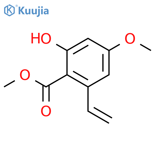 Benzoic acid, 2-ethenyl-6-hydroxy-4-methoxy-, methyl ester structure