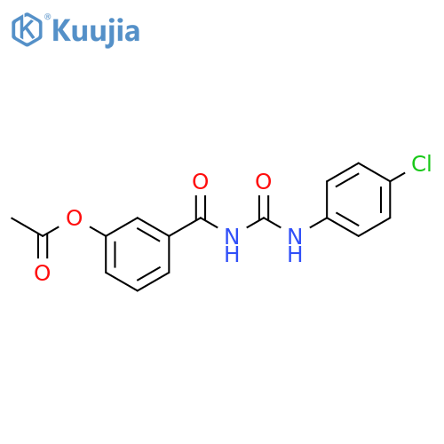 Benzamide, 3-(acetyloxy)-N-[[(4-chlorophenyl)amino]carbonyl]- structure