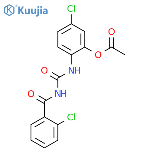 Benzamide, N-[[[2-(acetyloxy)-4-chlorophenyl]amino]carbonyl]-2-chloro- structure