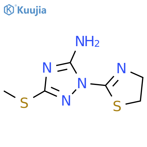 1H-1,2,4-Triazol-5-amine, 1-(4,5-dihydro-2-thiazolyl)-3-(methylthio)- structure