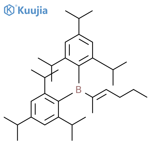 Borane, (1-methyl-1-pentenyl)bis[2,4,6-tris(1-methylethyl)phenyl]- structure