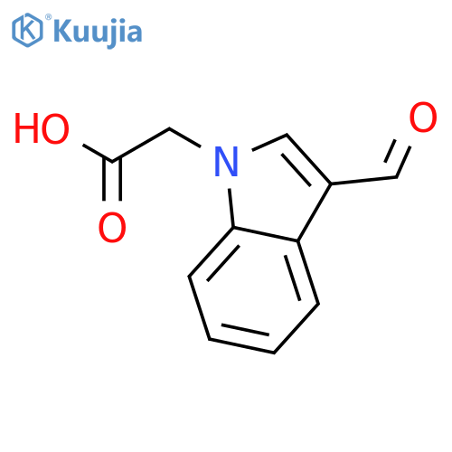 2-(3-formyl-1H-indol-1-yl)acetic acid structure