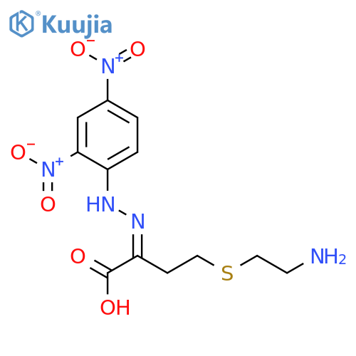 4-[(2-Aminoethyl)sulfanyl]-2-[2-(2,4-dinitrophenyl)hydrazinylidene]butanoic acid structure