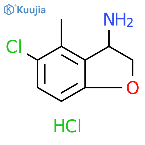 5-CHLORO-4-METHYL-2,3-DIHYDROBENZOFURAN-3-AMINE HCL structure