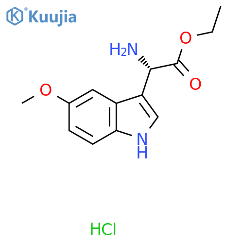 (S)-Ethyl 2-amino-2-(5-methoxy-1H-indol-3-yl)acetate hydrochloride structure