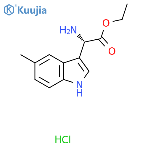 (S)-Ethyl 2-amino-2-(5-methyl-1H-indol-3-yl)acetate hydrochloride structure