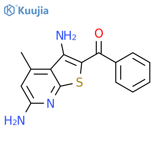 Methanone, (3,6-diamino-4-methylthieno[2,3-b]pyridin-2-yl)phenyl- structure