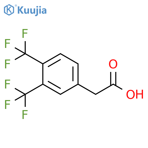 Benzeneacetic acid, 3,4-bis(trifluoromethyl)- structure