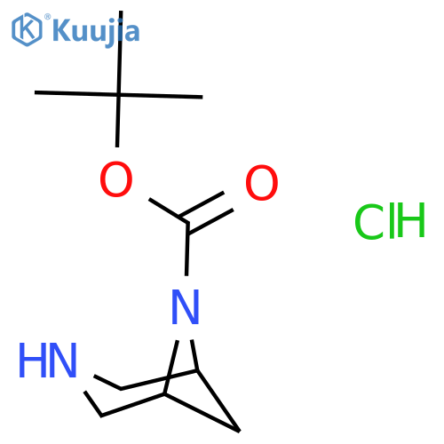 tert-butyl 3,6-diazabicyclo[3.1.1]heptane-6-carboxylate;hydrochloride structure